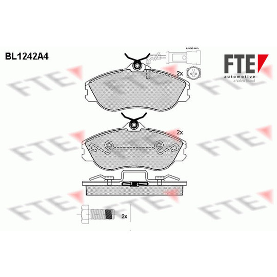 BL1242A4 - Brake Pad Set, disc brake 