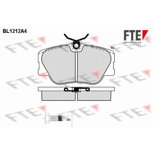BL1212A4 - Piduriklotsi komplekt, ketaspidur 