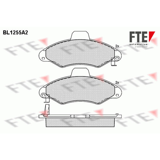BL1255A2 - Brake Pad Set, disc brake 