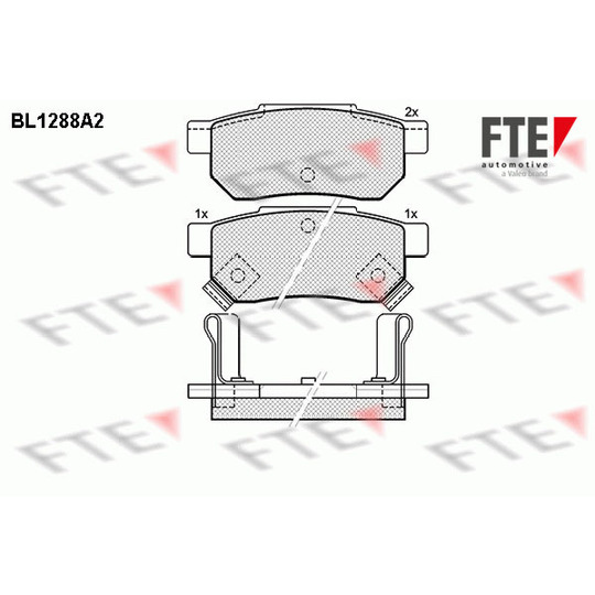 BL1288A2 - Brake Pad Set, disc brake 