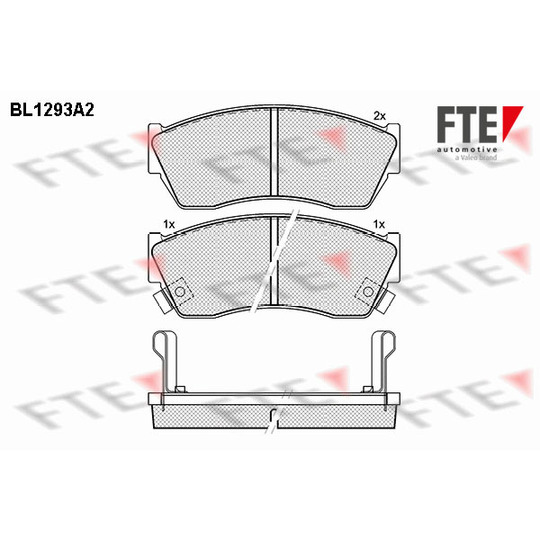 BL1293A2 - Brake Pad Set, disc brake 