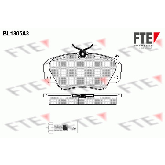 BL1305A3 - Brake Pad Set, disc brake 