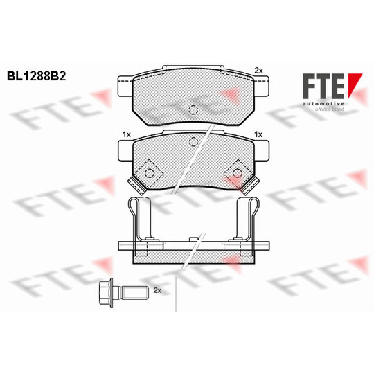 BL1288B2 - Brake Pad Set, disc brake 