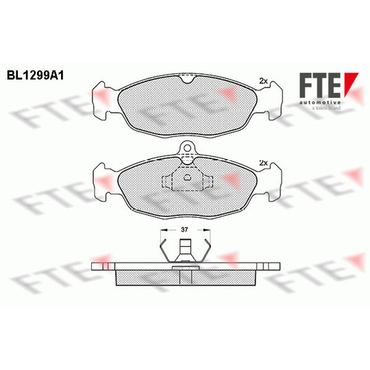 BL1299A1 - Brake Pad Set, disc brake 