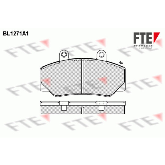 BL1271A1 - Brake Pad Set, disc brake 