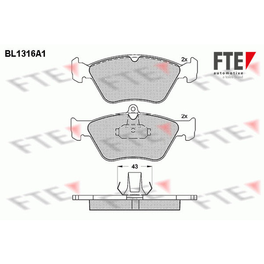 BL1316A1 - Brake Pad Set, disc brake 