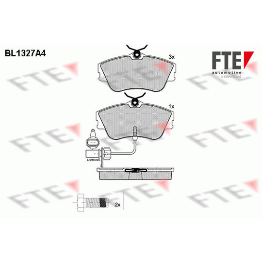 BL1327A4 - Piduriklotsi komplekt, ketaspidur 