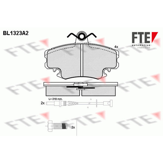 BL1323A2 - Piduriklotsi komplekt, ketaspidur 