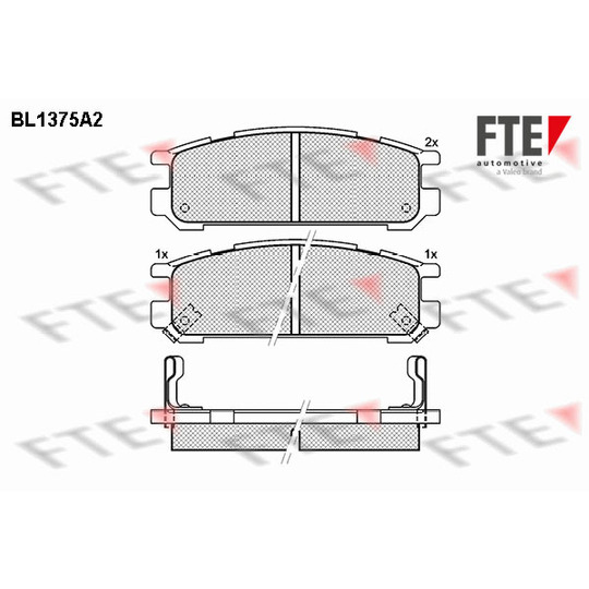 BL1375A2 - Brake Pad Set, disc brake 