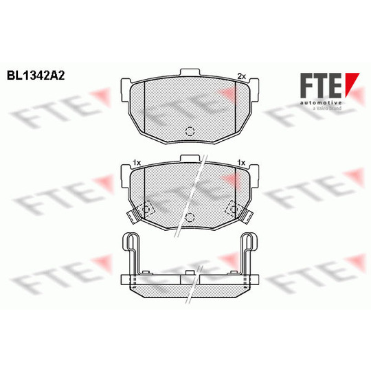 BL1342A2 - Brake Pad Set, disc brake 