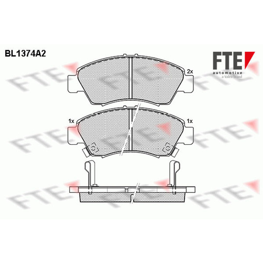 BL1374A2 - Brake Pad Set, disc brake 
