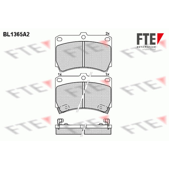 BL1365A2 - Brake Pad Set, disc brake 