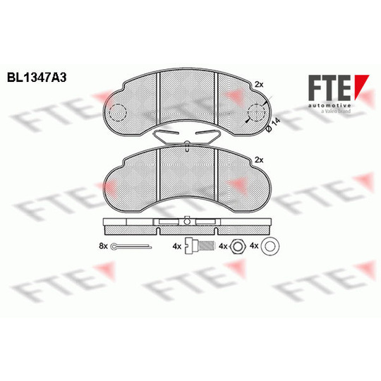 BL1347A3 - Brake Pad Set, disc brake 