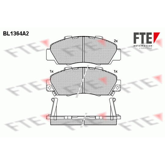 BL1364A2 - Brake Pad Set, disc brake 