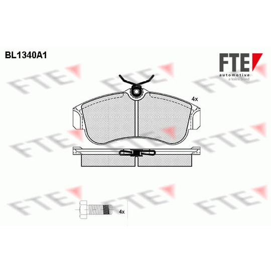 BL1340A1 - Brake Pad Set, disc brake 