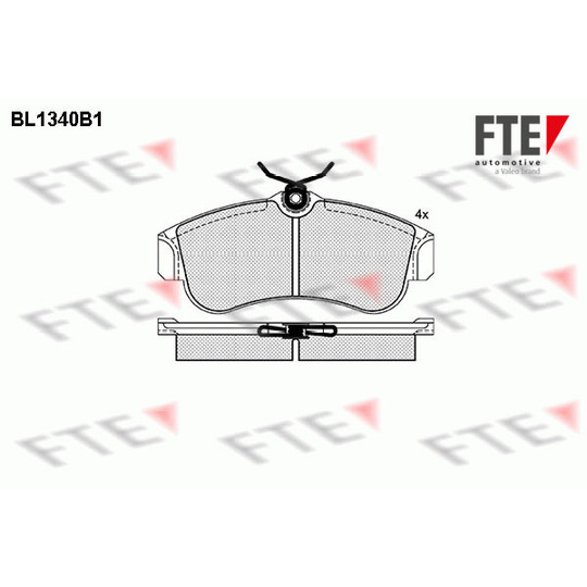 BL1340B1 - Brake Pad Set, disc brake 