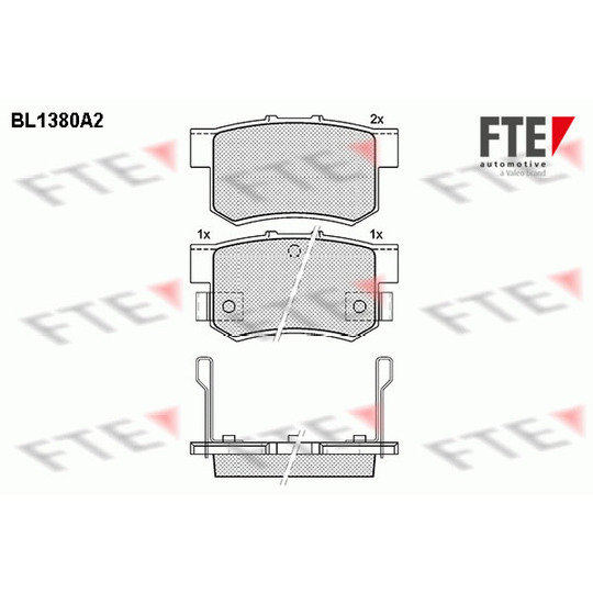 BL1380A2 - Brake Pad Set, disc brake 
