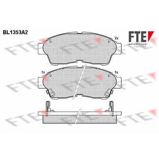 BL1353A2 - Brake Pad Set, disc brake 
