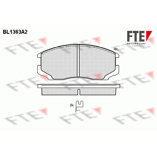 BL1363A2 - Brake Pad Set, disc brake 