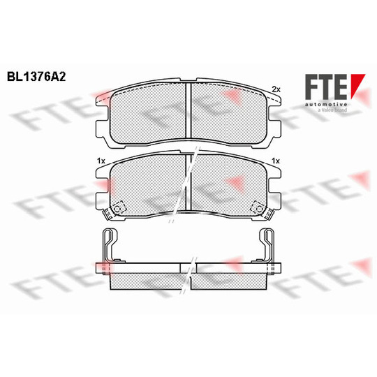 BL1376A2 - Brake Pad Set, disc brake 