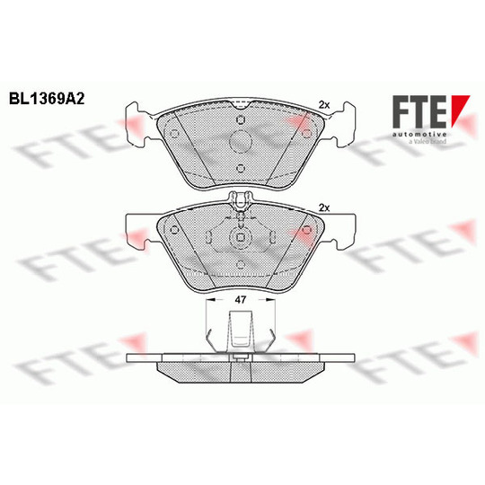 BL1369A2 - Brake Pad Set, disc brake 
