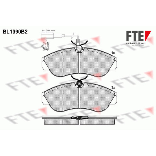 BL1390B2 - Brake Pad Set, disc brake 