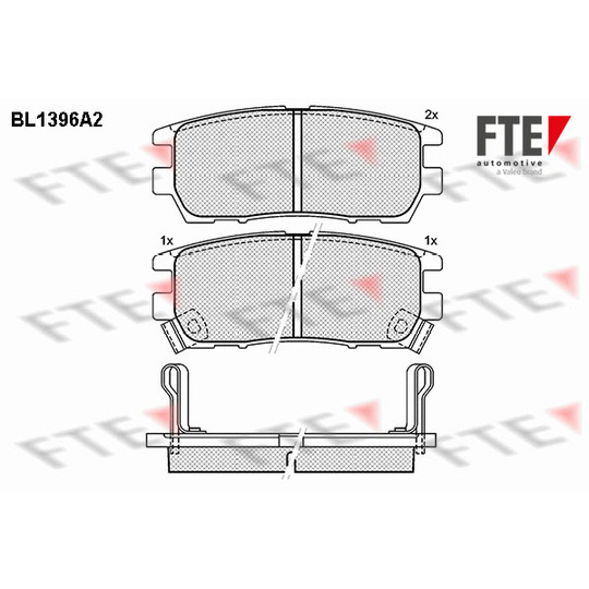 BL1396A2 - Brake Pad Set, disc brake 