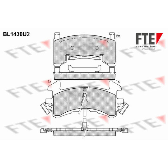 BL1430U2 - Brake Pad Set, disc brake 