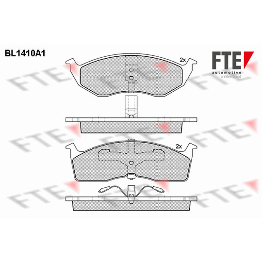 BL1410A1 - Brake Pad Set, disc brake 
