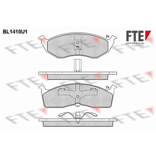 BL1410U1 - Brake Pad Set, disc brake 