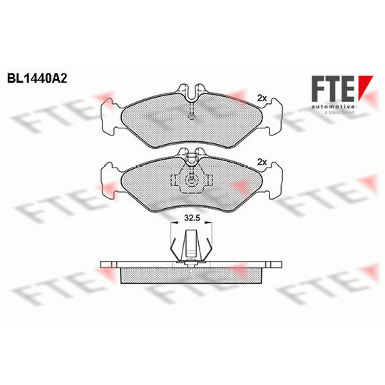 BL1440A2 - Brake Pad Set, disc brake 