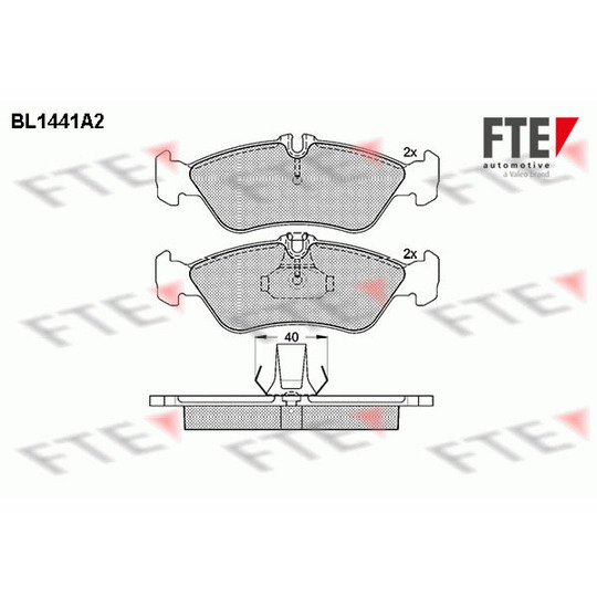 BL1441A2 - Brake Pad Set, disc brake 