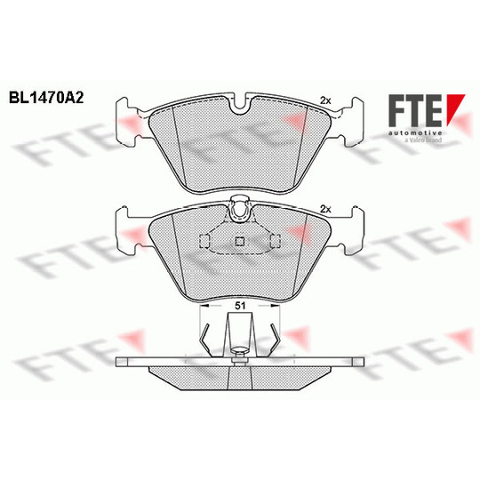 BL1470A2 - Brake Pad Set, disc brake 