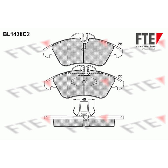 BL1438C2 - Brake Pad Set, disc brake 