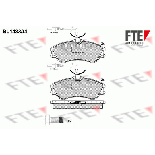 BL1483A4 - Brake Pad Set, disc brake 