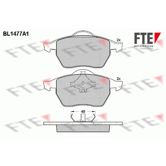 BL1477A1 - Brake Pad Set, disc brake 