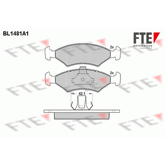 BL1481A1 - Brake Pad Set, disc brake 