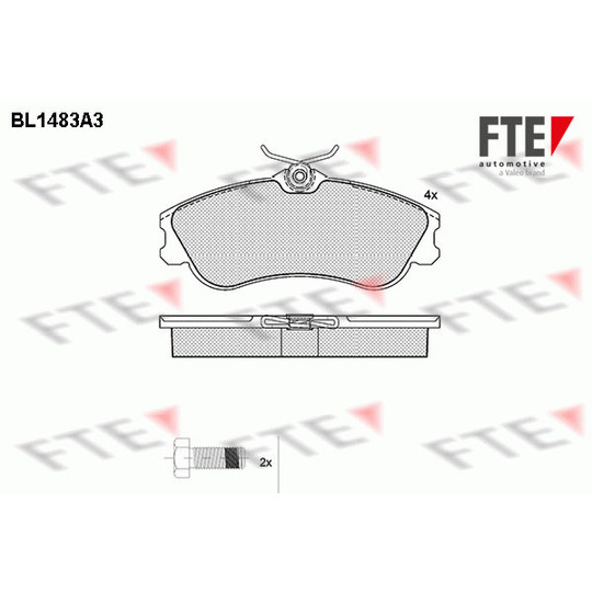 BL1483A3 - Brake Pad Set, disc brake 