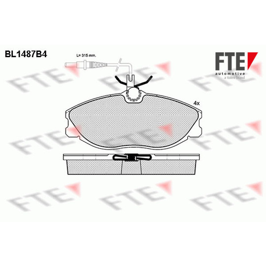 BL1487B4 - Brake Pad Set, disc brake 