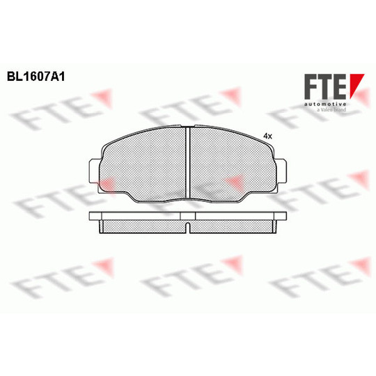 BL1607A1 - Piduriklotsi komplekt, ketaspidur 