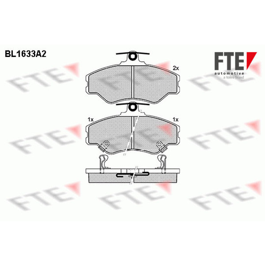BL1633A2 - Brake Pad Set, disc brake 