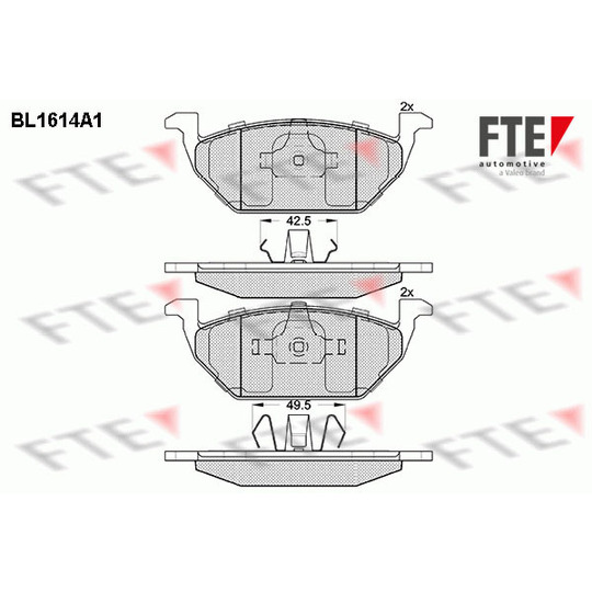 BL1614A1 - Brake Pad Set, disc brake 