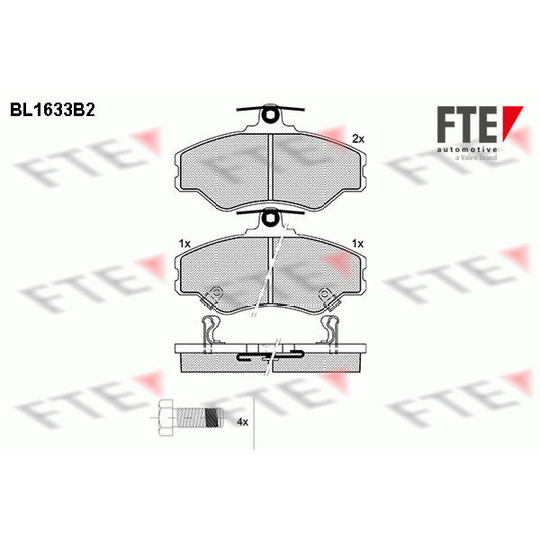 BL1633B2 - Brake Pad Set, disc brake 
