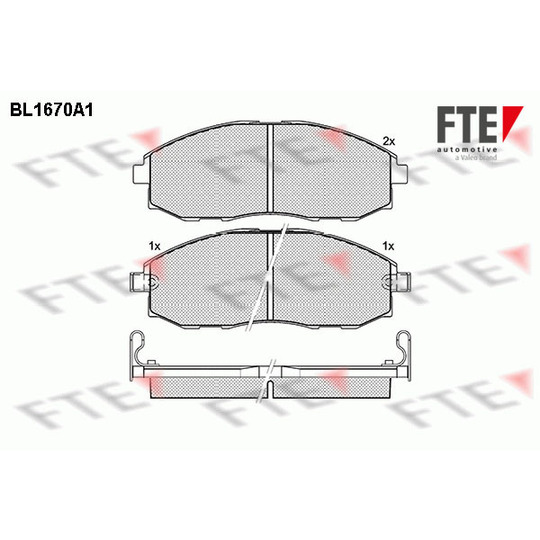 BL1670A1 - Brake Pad Set, disc brake 