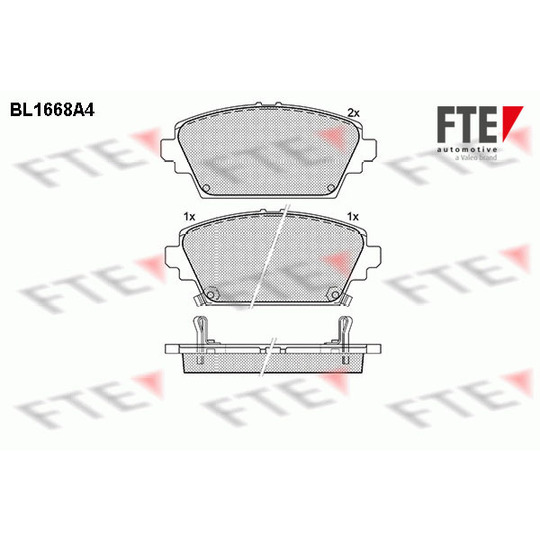 BL1668A4 - Brake Pad Set, disc brake 