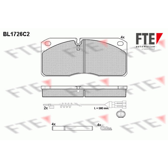 BL1726C2 - Brake Pad Set, disc brake 