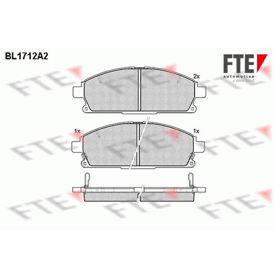BL1712A2 - Brake Pad Set, disc brake 
