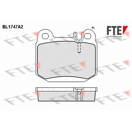 BL1747A2 - Brake Pad Set, disc brake 