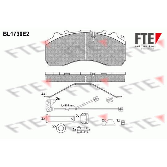 BL1730E2 - Brake Pad Set, disc brake 