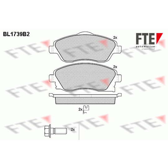 BL1739B2 - Brake Pad Set, disc brake 